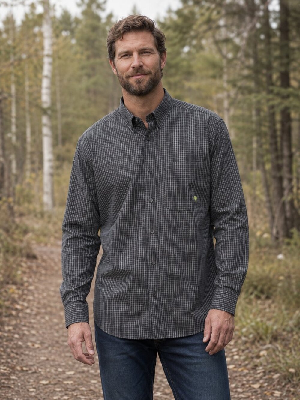 Ariat Pro Series VentTEK Men’s XLT Long-Sleeve Performance Plaid Button-Down Shi